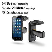Lector de Etiquetas RFID PDA, Escáner de Código de Barras, PDA Portátil Resistente con Android y Colector de Datos para Gestión de Inventario en Logística y Almacenes