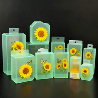 Boîte d'emballage en plastique transparent imprimé en PVC, boîte pliante en acétate, boîte d'emballage en vinyle transparent en PVC PET