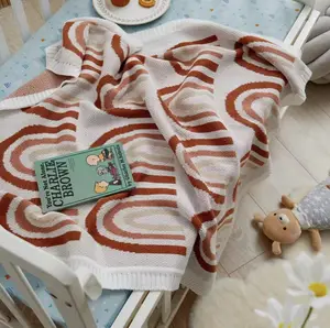 Coperta per bambini in cotone Waffle in maglia per bambini coperte morbide calde e traspiranti per fasciare coperte per ragazze e ragazzi che ricevono