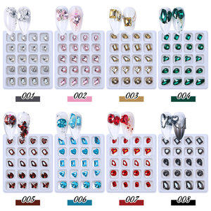 20 piezas/caja, Diamantes de Imitación para Decoración de Uñas en 3D, Cristales Planos con Forma de K9 - Product Image 1