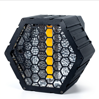 Effet de lumière de fond hexagonal 200W LED pour scène, rétro, concert, DMX512, éclairage RGB, effet de fond LED