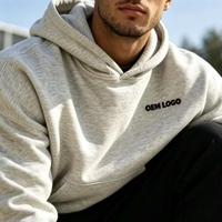 Setelan hoodie sweatshirt fleece heavyweight oversized 3D dengan logo custom dan sablon flock