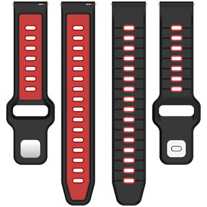 Bracelet de remplacement à rayures horizontales bicolores 22 mm/20 mm pour <span class=keywords><strong>Garmin</strong></span> Active <span class=keywords><strong>6</strong></span> - Product Image 3