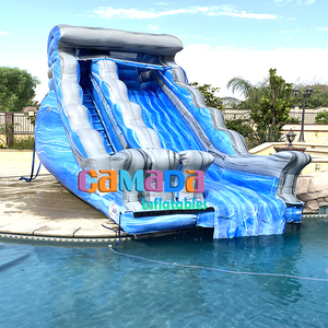 商業用グレード大型中国ブローアップウォータースライドパーク巨大屋外用ビッグ格安インフレータブルウォータースライド大人用子供用プール付き - Product Image 5