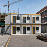 Bureau de chantier modulaire préfabriqué en acier, conteneur démontable de 20 pieds, étanche
