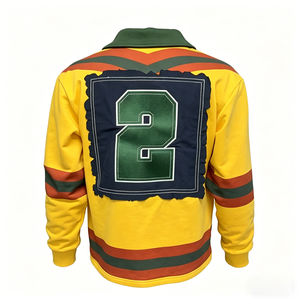 Tissu gaufré personnalisé en polyester/coton avec broderie vieillie, respirant, écologique, pour streetwear, manches longues, grammage lourd - Product Image 2