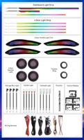 Éclairage d'ambiance intérieur LED pour BMW M3 F80, accessoires de bande lumineuse décorative