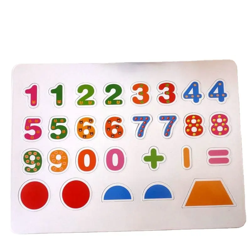 Puzzle d'alphabétisation personnalisé pour enfants, jouets éducatifs, lettres/chiffres, puzzle magnétique