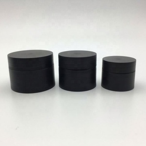 Envase Redondo Negro de Plástico para Cosméticos de 200 ml, 8 oz, 250 g, con Tapa, para Cremas - Product Image 1