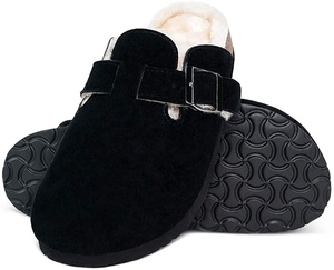 High-class Women's <strong>Comfy</strong> Foot-bed <strong>Clogs</strong> Indoor Outdoor Mules Slippers with Warm Furry Lining - Product Image 5