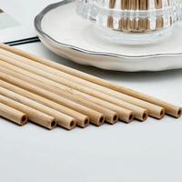 20cm 22cm Paille de bambou jetable Café Lait Thé Jus Vente en gros Paille de bambou Papier emballé