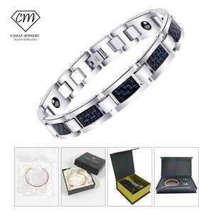 Bracelet magnétique en fibre <span class=keywords><strong>de</strong></span> carbone bleu énergie bracelet en fibre <span class=keywords><strong>de</strong></span> carbone en acier inoxydable bracelet d'énergie quantique pour <span class=keywords><strong>la</strong></span> <span class=keywords><strong>perte</strong></span> <span class=keywords><strong>de</strong></span> <span class=keywords><strong>poids</strong></span> - Product Image 6