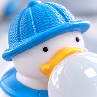 Squishies Canard Souffleur de Bulles, Jouet Sensoriel Anti-Stress en TPR Souple, Mignon Dessin Animé, pour Enfants et Adultes