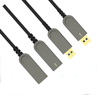 Shinestrong Kabel AOC Optik Aktif USB 3.0, Kabel Repeater Aktif USB 3.0 AM Ke AF Hibrida 50M 100M