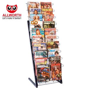 Support de <span class=keywords><strong>catalogue</strong></span> de magazines de poche de conception compacte étagère debout au sol présentoir de littérature à 10 niveaux pour les cabinets médicaux et dentaires - Product Image 1