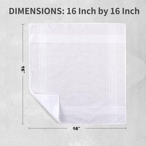 <strong>Men's</strong> 100% Soft Cotton <strong>Handkerchiefs</strong> <strong>White</strong> Pocket Squares For <strong>Men</strong> <strong>Handkerchiefs</strong> For <strong>Men</strong> Custom Logo <strong>White</strong> <strong>Handkerchief</strong> - Product Image 3