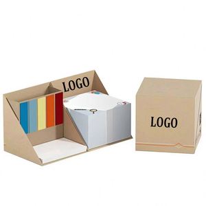 Custom Logo Foldable Cardboard Cube Sticky Note <b>Memo</b> <b>Pad</b> Box with Pen Holder Screen Printing Gold Stamp UV Printing Eco-Friendly - Product Image 1