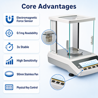 Balance analytique de haute précision 100g-320g 0,1mg, capteur électromagnétique, balance numérique pour laboratoire