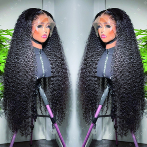 Parrucca di <span class=keywords><strong>Capelli</strong></span> Vergini Birmani Ricci 12A, Parrucca di <span class=keywords><strong>Capelli</strong></span> Umani Cambogiani 100% Vergini con Cuticole Allineate, Parrucca Frontale in Pizzo HD Senza Colla - Product Image 4