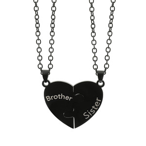 Nuova Collana con Ciondolo a Cuore in Acciaio Inossidabile Bianco <span class=keywords><strong>e</strong></span> Nero per <span class=keywords><strong>Padre</strong></span> <span class=keywords><strong>e</strong></span> <span class=keywords><strong>Figlia</strong></span>/Madre <span class=keywords><strong>e</strong></span> Figlio/S fratelli 2026 - Product Image 5