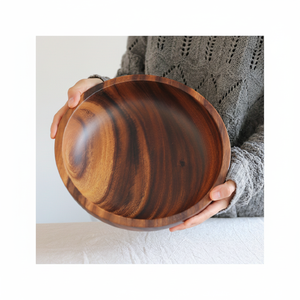 Smooth Polished Wooden Serving Bowl For Elegant <b>Table</b> Display Enhancing Presentation Of Every Served Dish - Product Image 1
