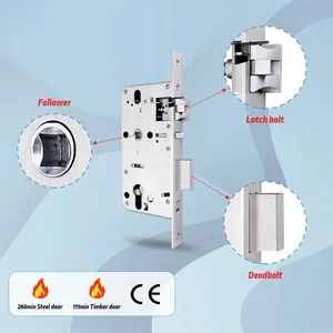 高品质防盗外门把手锁套装电动锌合金五金优质机械安全门锁 - Product Image 6