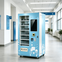 Distributeur automatique intelligent personnalisé avec SDK, gestion cloud, pour snacks et boissons, libre-service, commercial, combo