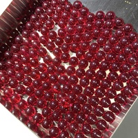 Billes de corindon synthétique rubis de 2 mm, 3 mm, 4 mm, 5 mm, 6 mm, 8 mm, 10 mm, 12 mm, percées, pierres synthétiques 5 #   Pas de trou