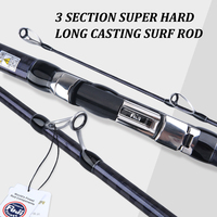 Joran Pancing Lurekiller Surf Gazer 4.2m/4.5m 3 Seksi Murah Joran Lempar Jauh Bahan Karbon dengan Ring Fuji untuk Memancing di Pantai
