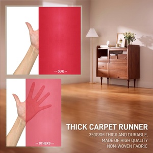 Rosso Extra lungo corridoio nuziale Runner tappeti <span class=keywords><strong>in</strong></span> feltro da cucina pista antiscivolo Premium tappeto rosso spesso Runner <span class=keywords><strong>per</strong></span> eventi di nozze - Product Image 4