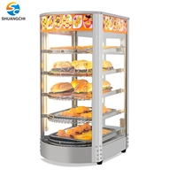Réchauffeurs électriques commerciaux d'affichage de nourriture de comptoir de vitrine de réchauffement de nourriture chaude d'acier inoxydable de 5 couches pour l'usage de restaurant d'hôtel