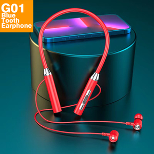 Vente chaude G01 tour de cou dans l'oreille casque Audifo BT bleu dent sans fil appel écouteurs Sport cou <span class=keywords><strong>bande</strong></span> étanche écouteur casque - Product Image 1