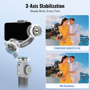 Estabilizador de Teléfono Inteligente con Gimbal de 3 Ejes <span class=keywords><strong>Zhiyun</strong></span> <span class=keywords><strong>SMOOTH</strong></span> 5E con Seguimiento por IA y Control Remoto para Usuarios de Teléfonos Móviles - Product Image 6