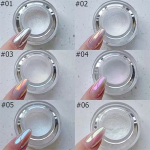 Poudre Magique <span class=keywords><strong>Effet</strong></span> Miroir Lune Perle, Poudre Aurore pour Ongles, Paillettes Chromées, Décoration d'Ongles, Poudre à Ongles - Product Image 5