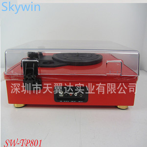 เครื่องเล่นแผ่นเสียง Skywin รุ่น SW-TP801 พร้อมพอร์ต USB ระบบย้อนกลับอัตโนมัติ หัวเข็มแบบ Ruby ฝาครอบกันฝุ่น สำหรับใช้ในบ้านสไตล์โมเดิร์น - Product Image 3