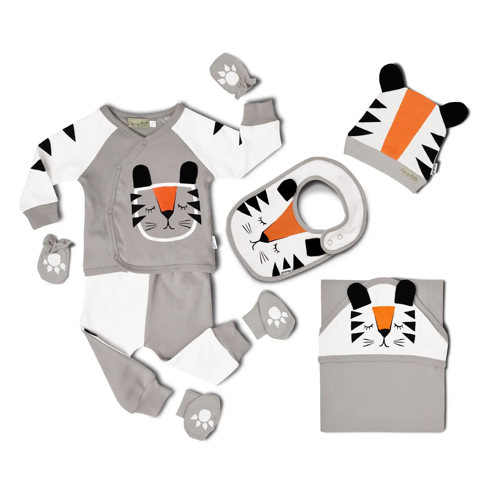 Commercio all'ingrosso cool baby boy tiger calore confortevole morbido cotone vestiti per bambini set regalo neonato vestiti per bambini prodotti per ragazzi 0-3 mesi