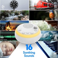 Machine à bruit blanc portable 2024 à piles, apaisante pour le sommeil des bébés, avec lumière LED clignotante, 20 heures d'autonomie, pour la maison et le cinéma maison