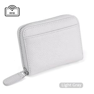 20 cartes femmes en cuir véritable fermeture éclair portefeuilles sac à main porte-cartes portefeuilles - Product Image 1