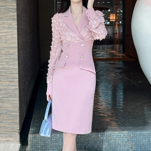 ZYHT 21412 moda abiti formali manica lunga Patchwork Blazer ufficio professionale Business abiti lunghi Casual - Product Image 2