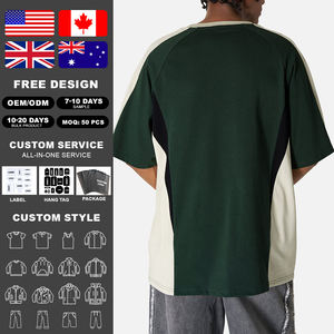 Camisetas de Manga Corta para Hombre KingSen de Alta Calidad, Color Personalizado, 100% Algodón, Estilo Urbano, Corte Holgado, 300g, Cuello Redondo, Serigrafía - Product Image 2