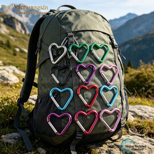 Mousqueton en alliage d'aluminium en forme de mini-cœur, idéal pour les mariages et l'amour, parfait pour le camping et la randonnée (vente en gros) - Product Image 2