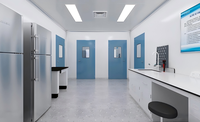 Prix usine personnalisé couleur laboratoire pharmaceutique hôpital cadre en aluminium porte de salle blanche