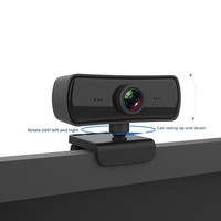Caméra USB 2K haute définition pour jeux et streaming en direct, sans pilote, microphone intégré, cache de confidentialité, caméra d'ordinateur à mise au point fixe