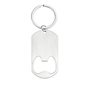 Décapsuleur porte-clés en acier inoxydable, style Europe et États-Unis, avec étiquette en alliage, vente en gros, pour cadeaux de fêtes - Product Image 2