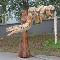 Modèle de serpent réaliste en silicone et métal pour parc zoologique, animatronique, pour l'éducation, les jardins, les maternelles, les maisons de jeux, utilisation en intérieur