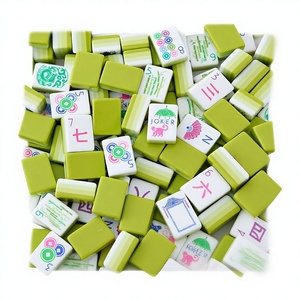 Juego de Mahjong Americano Profesional, 166 Fichas Grandes, 4 Soportes, Empujadores, Estuche de Lujo, Mahjong Tradicional Occidental para Clubes <span class=keywords><strong>Sociales</strong></span> - Product Image 1