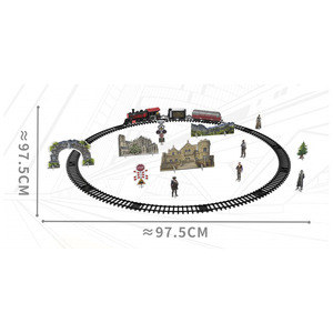 Tren de juguete pista de alta velocidad ferrocarril estacionamiento modelo niños niño tren de vapor eléctrico <span class=keywords><strong>regalo</strong></span> de Navidad - Product Image 4