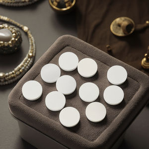 कस्टम प्राकृतिक सफेद एगेट रत्न कारखाने प्रत्यक्ष बिक्री कस्टम आकार और आकार उच्च गुणवत्ता वाले रत्न आपूर्तिकर्ता जेस्टोन फ्लैट बैक - Product Image 1