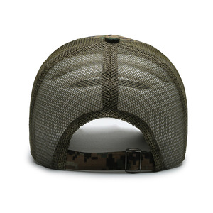 Tactical Mesh Trucker Cap Camouflage Usa Patch Sun Protection Outdoor Hat For Men Spring Summer Breathable Cotton - Product Image 4