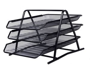Ensemble de 5 pièces pour bureau, organiseur de bureau en métal noir avec revêtement en poudre, organiseur de bureau en maille - Product Image 3